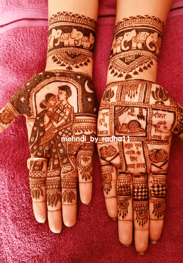 Arm Panjabi Henna Design