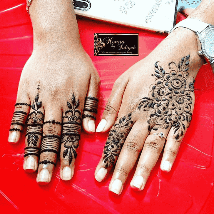 Adorable Phalguna Amavasya Henna Design