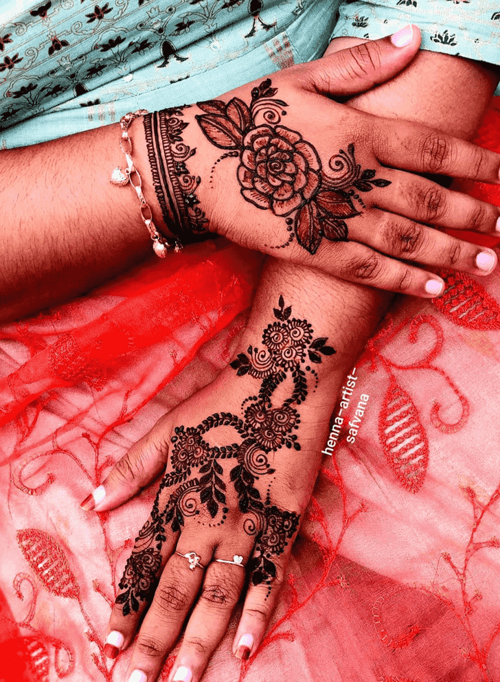 Elegant Pongal Henna Design