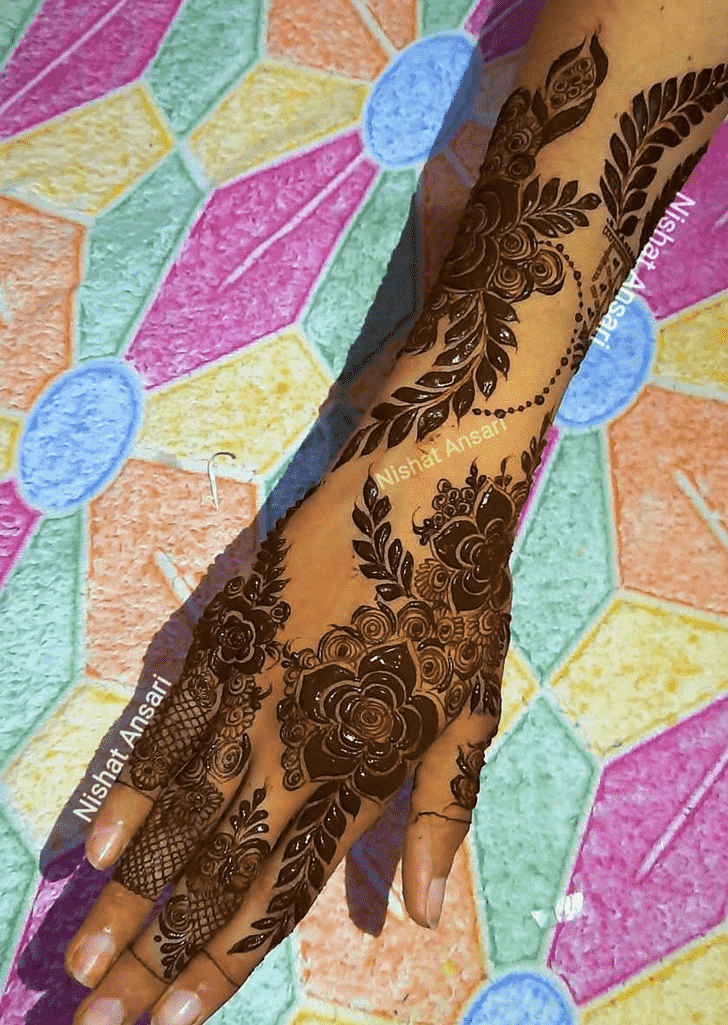 Pretty Pradosh Vrat Henna Design