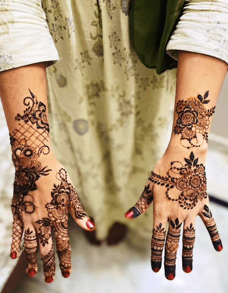 Arm Puducherry Henna Design