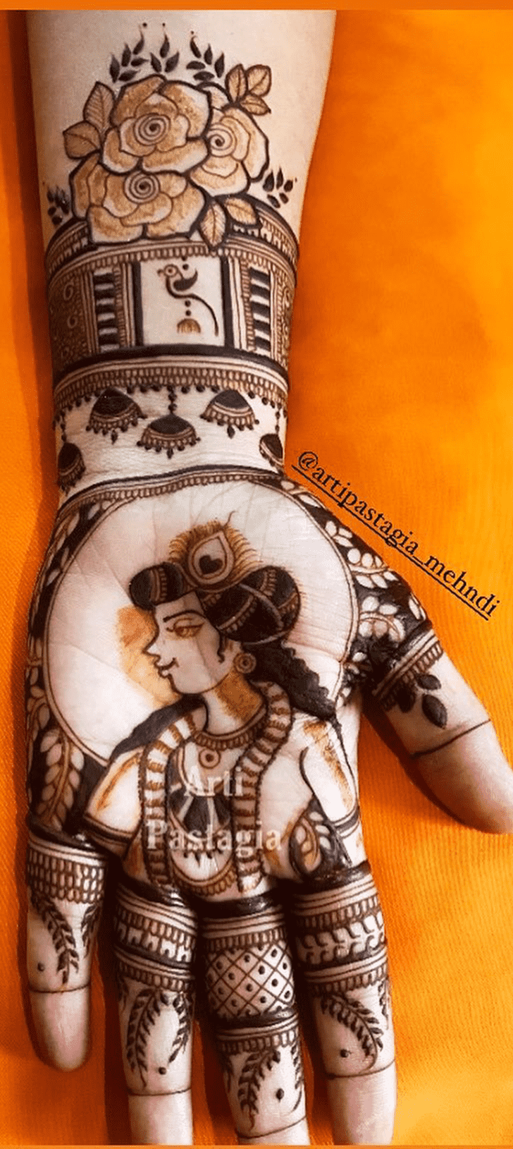 Beauteous Radha Krishna Henna Design