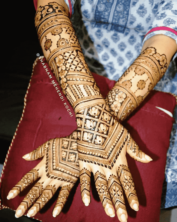 Arm Rajasthani Henna Design