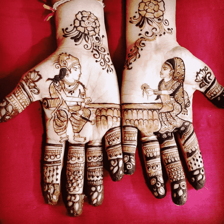 Delicate Rakhi Special Henna Design