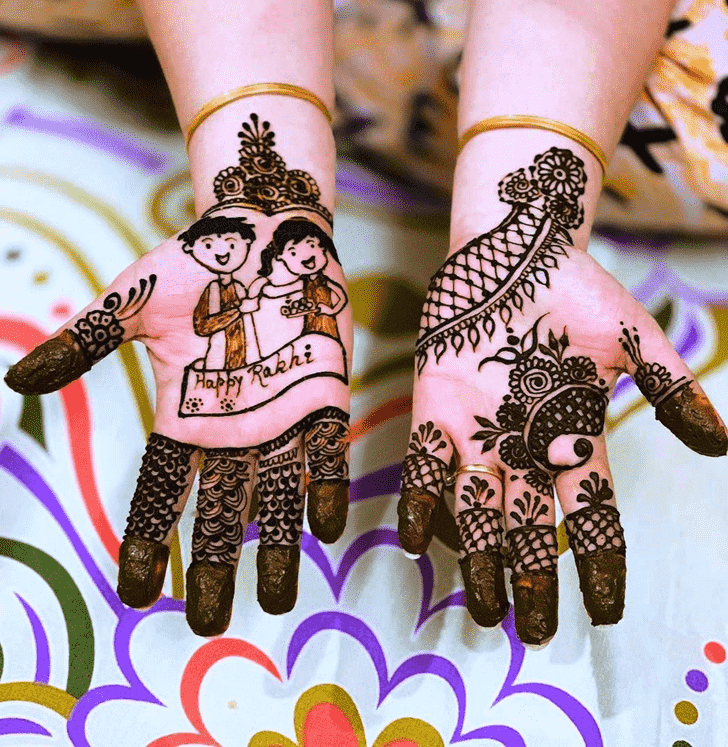 Graceful Rakhi Special Henna Design