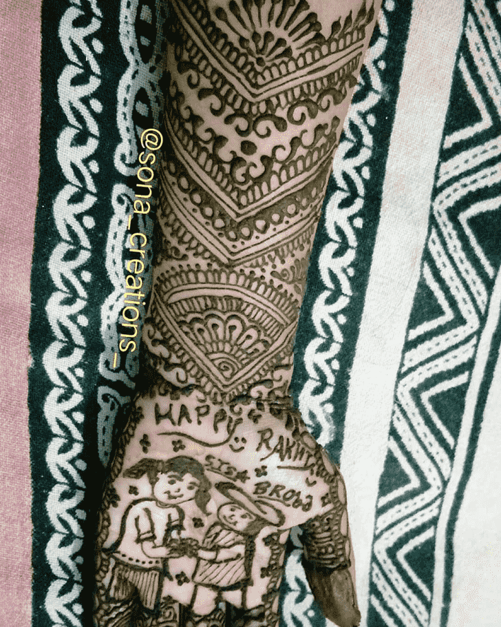 Nice Rakhi Special Henna Design