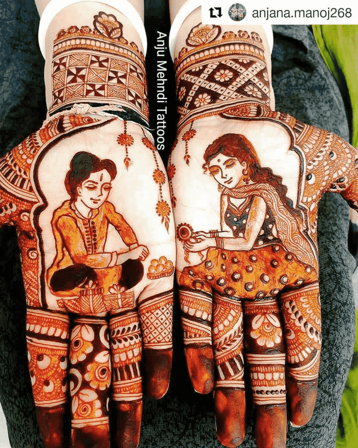 Pretty Rakhi Special Henna Design