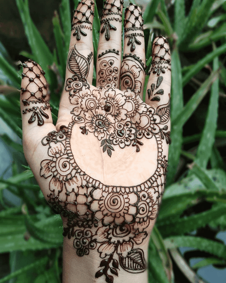 Bewitching Raksha Bandhan Henna Design on Back Hand