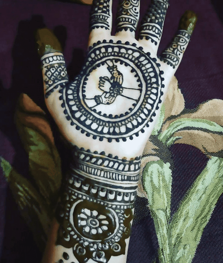 Classy Raksha Bandhan Henna Design on Both Hand
