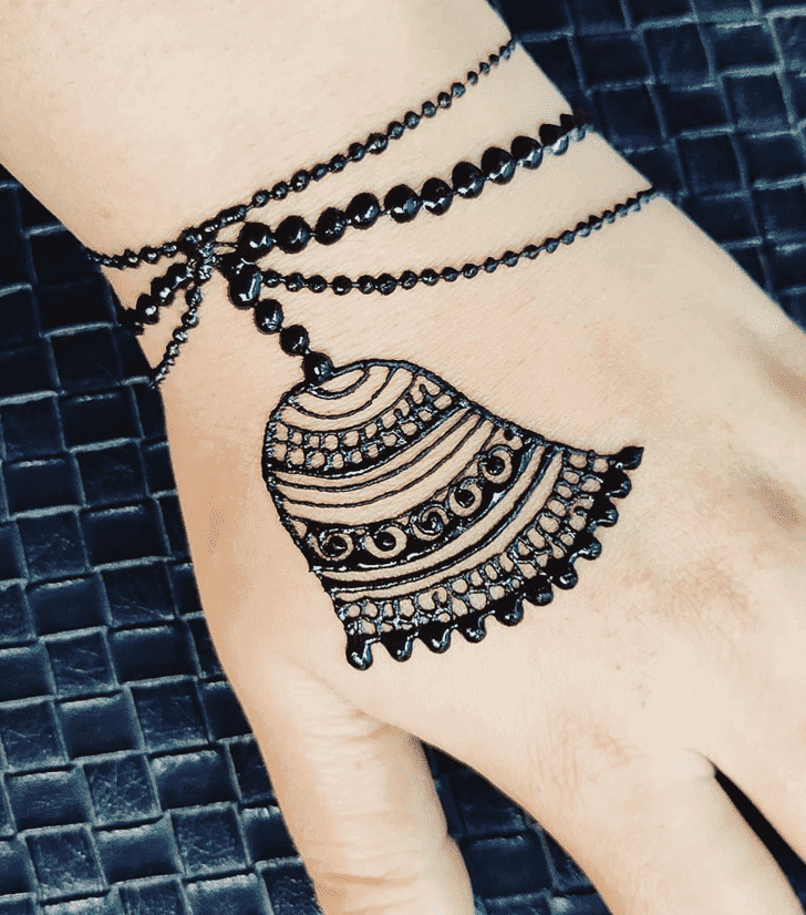 Excellent Raksha Bandhan Henna Design on Back Hand