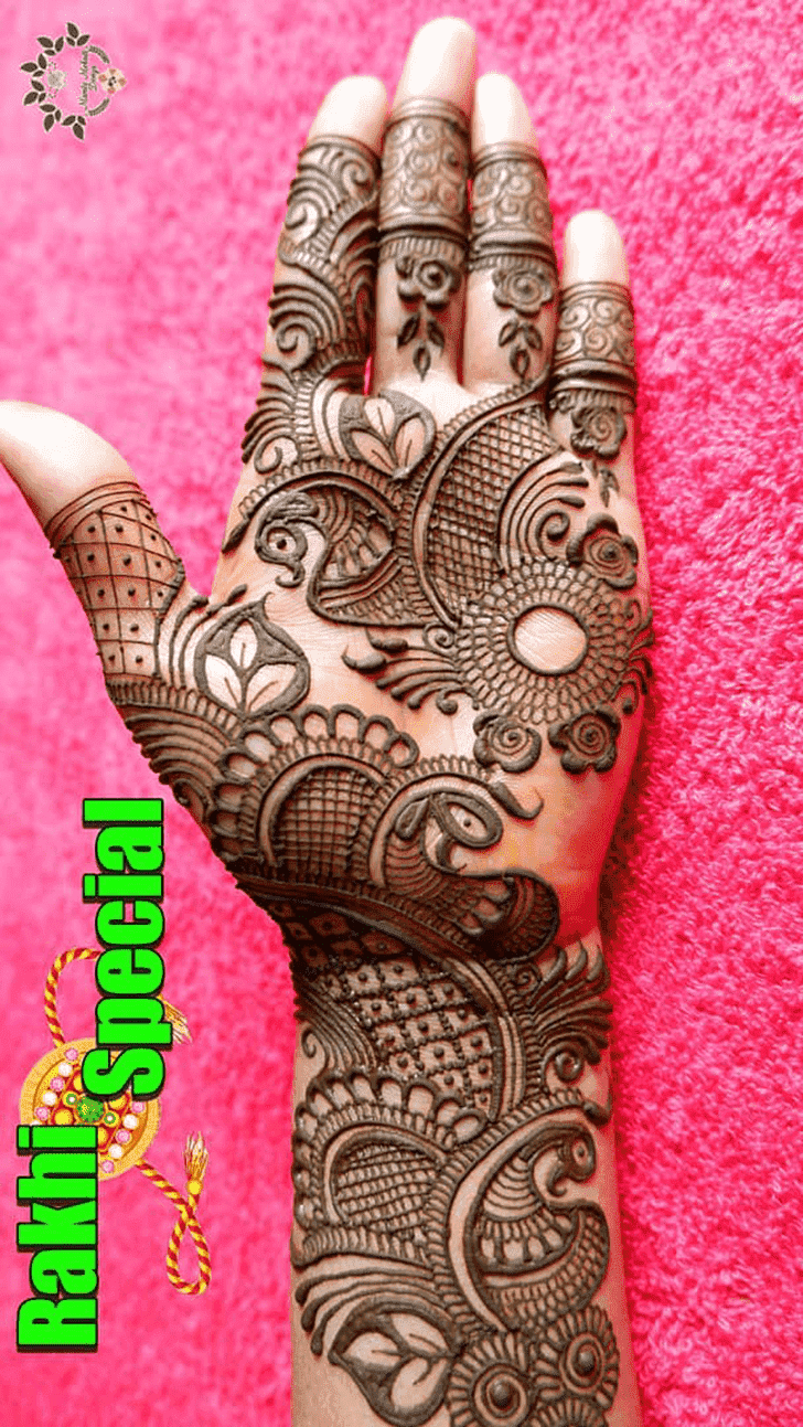 Grand Raksha Bandhan Henna Design on Both Hand