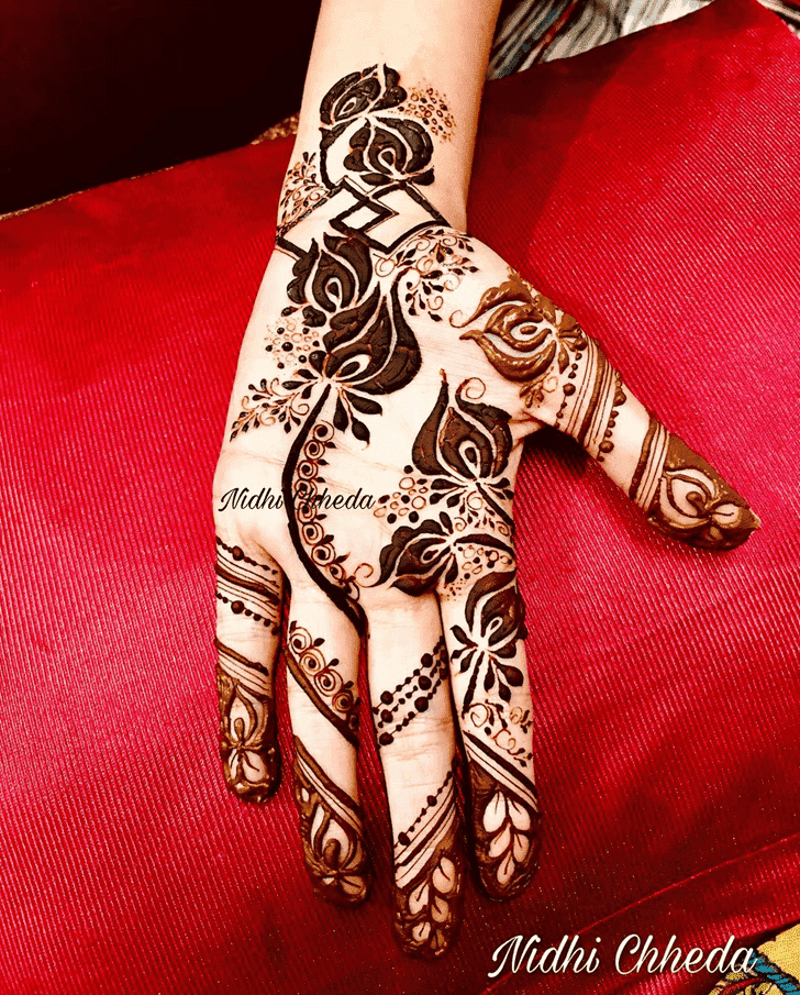 Magnificent Raksha Bandhan Henna Design on Back Hand