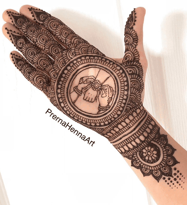 Ravishing Raksha Bandhan Henna Design on Both Hand