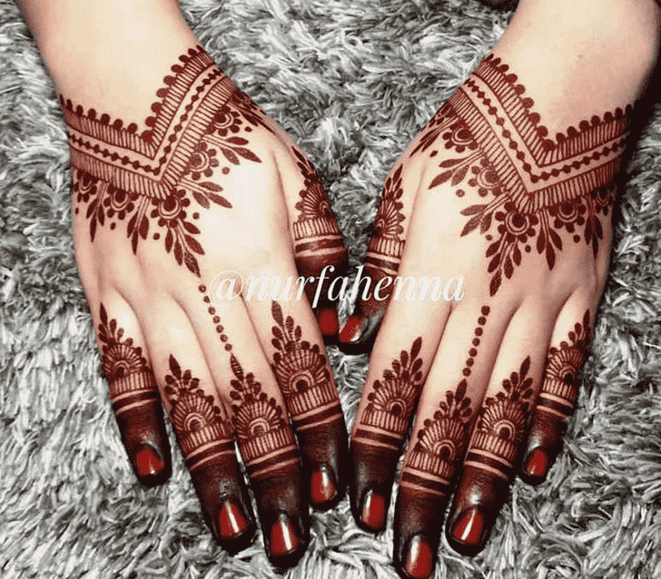 Ravishing Red Henna Design