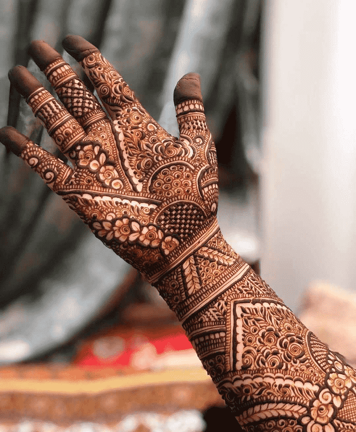 Classy Right Hand Henna design