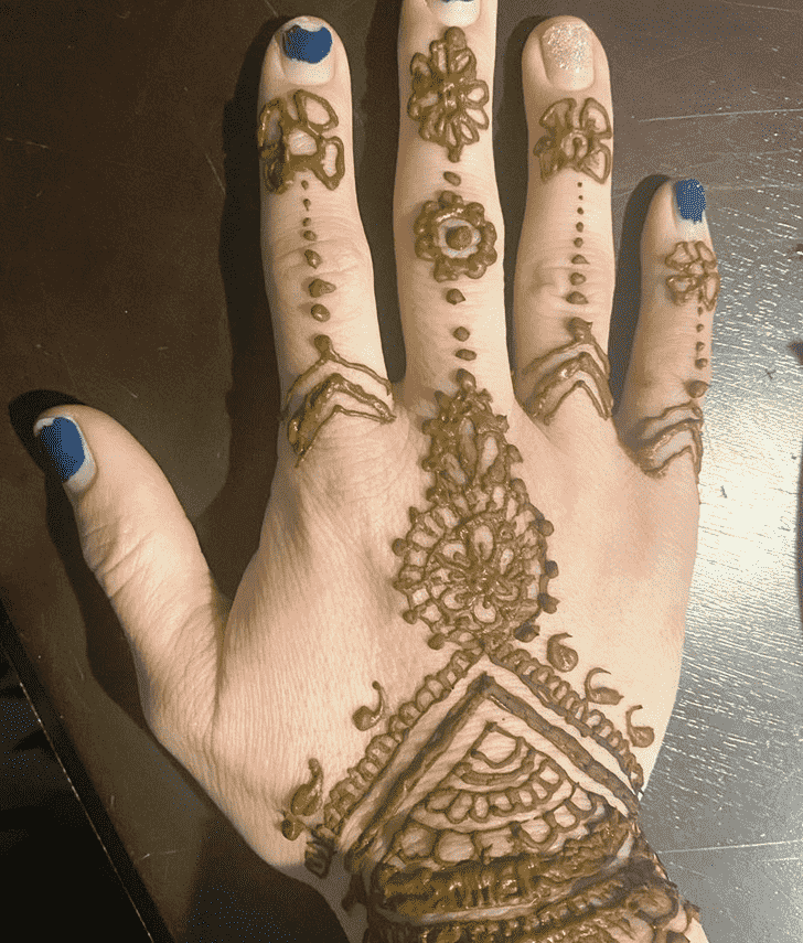 Fair Right Hand Henna design