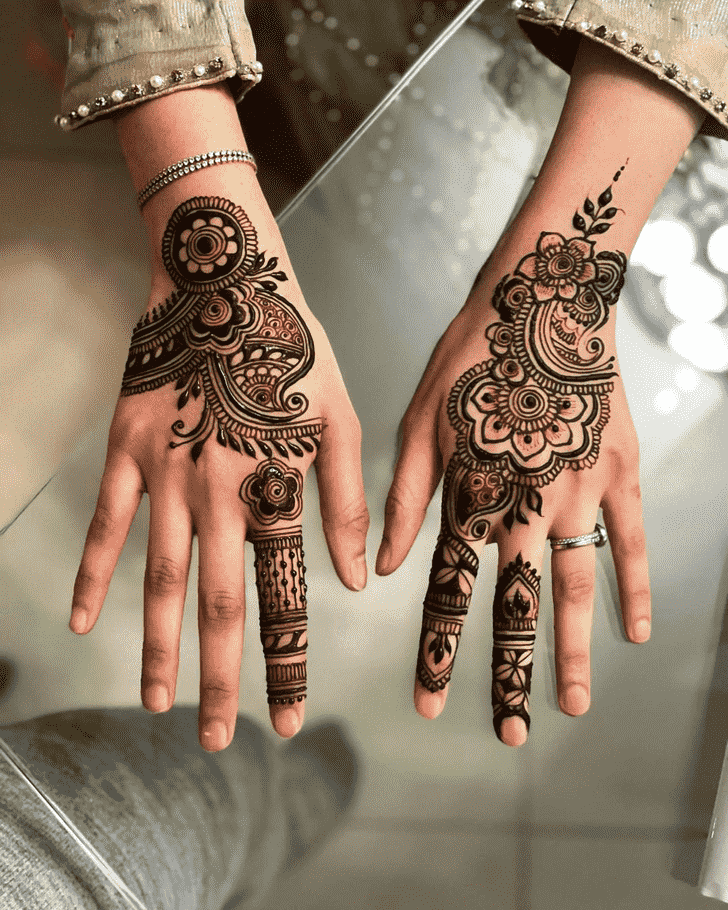 Gorgeous Right Hand Henna design