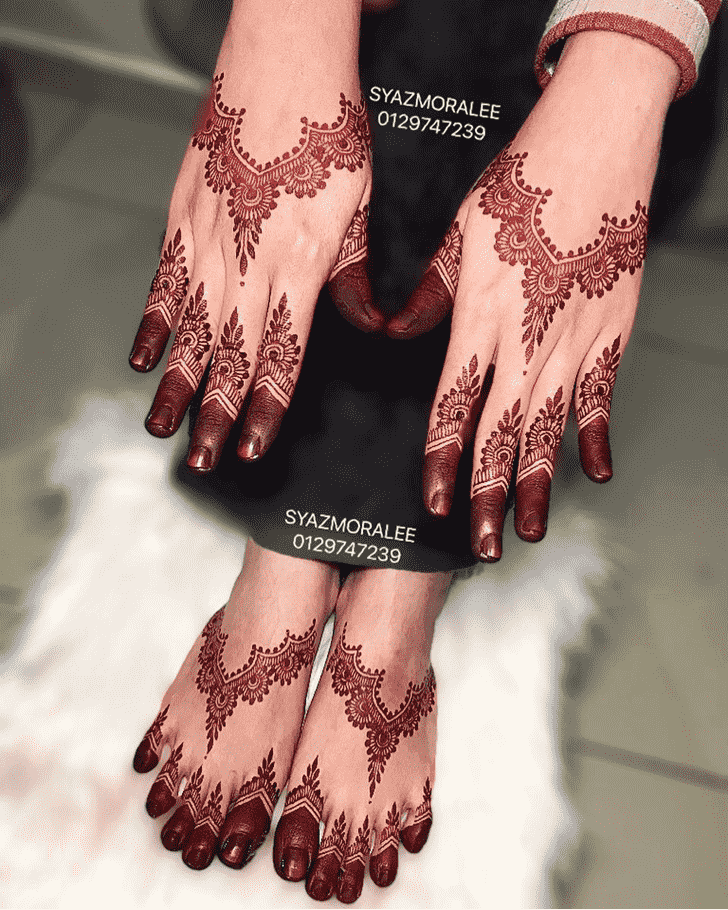 Delicate Rohtang Henna Design