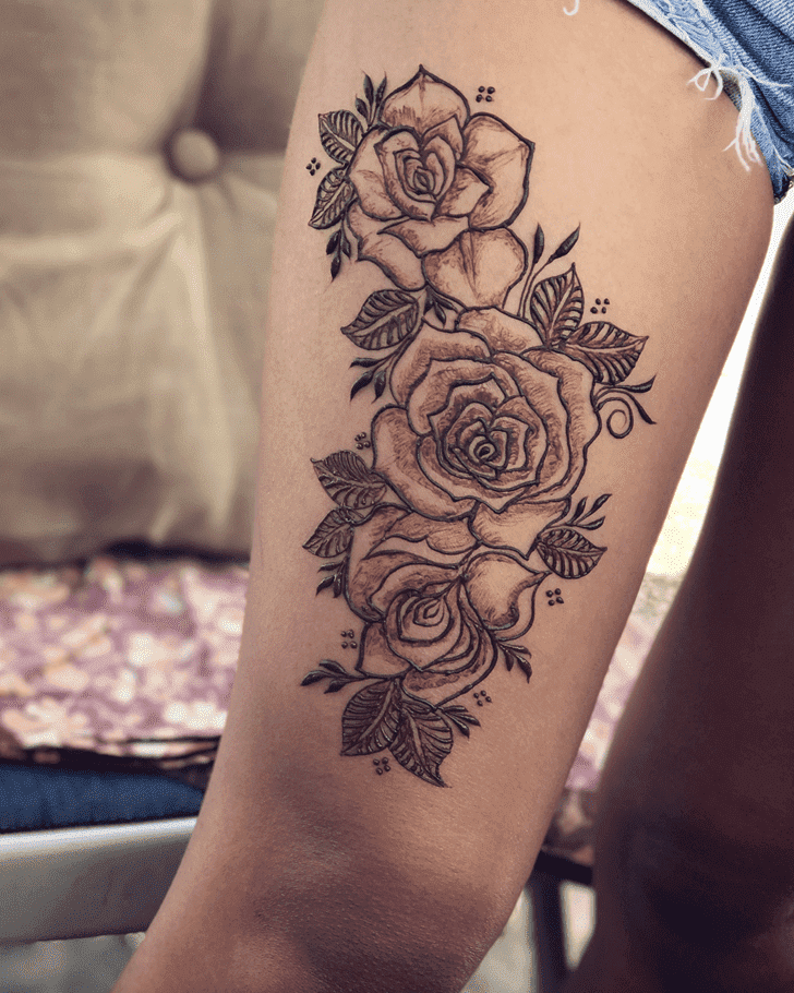 Enticing Roses Henna Design