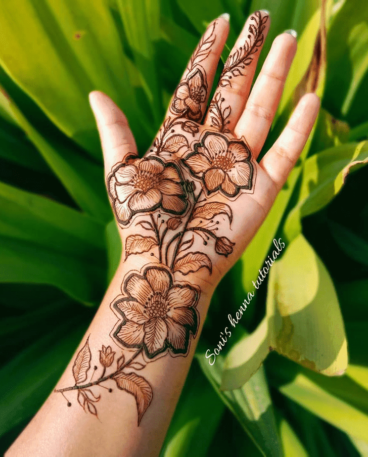 Superb Roses Henna Design