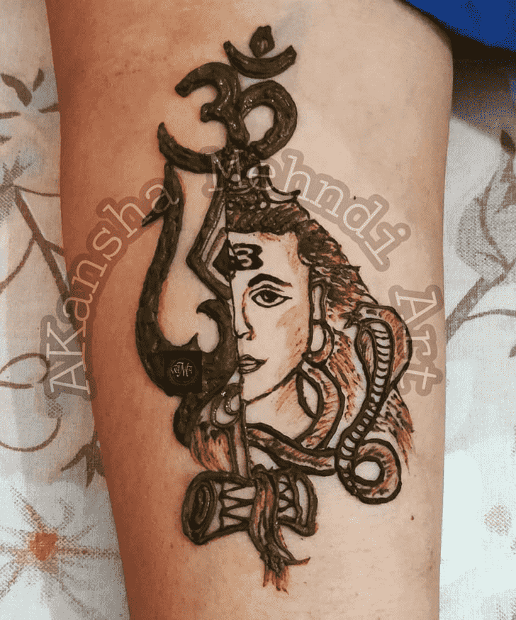 Arm Shiva Henna Design