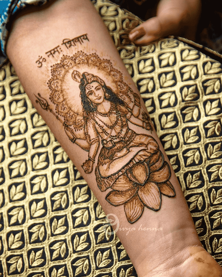 Arm Shiva Henna Design