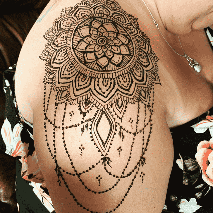 Radiant Shoulder Henna design