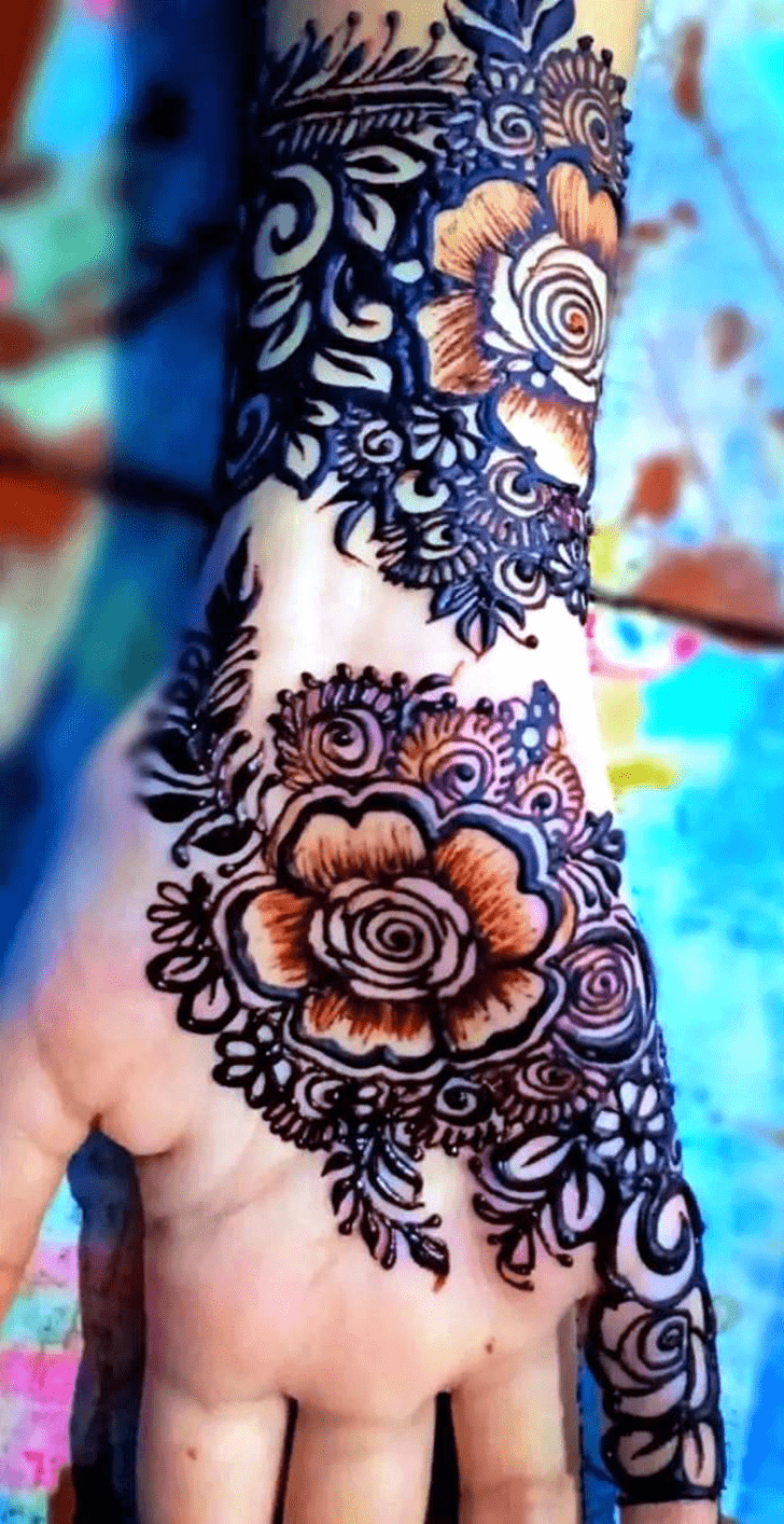 Arm Side Henna Design