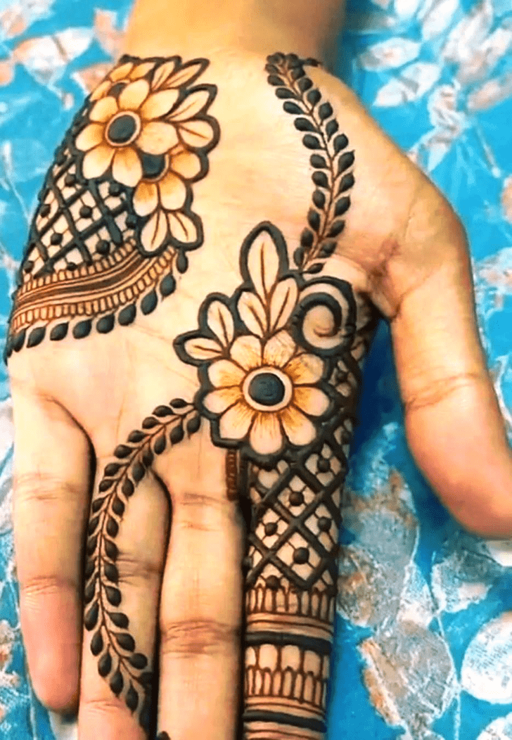 Superb Side Henna Design