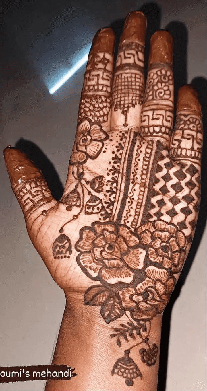 Bewitching Simple Palm Henna Design