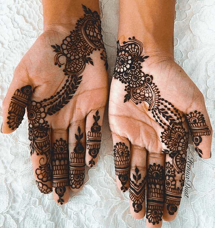 Arm Simple Palm Henna Design