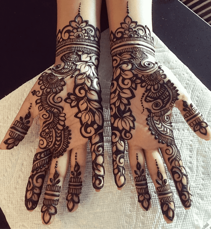 Enthralling Simple Palm Henna Design