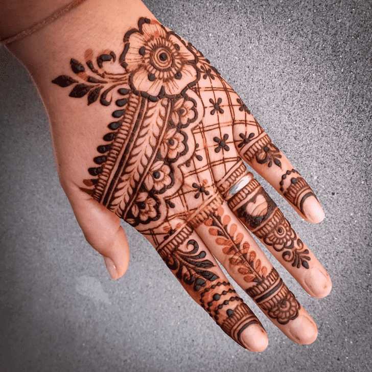 Ideal Simple Palm Henna Design