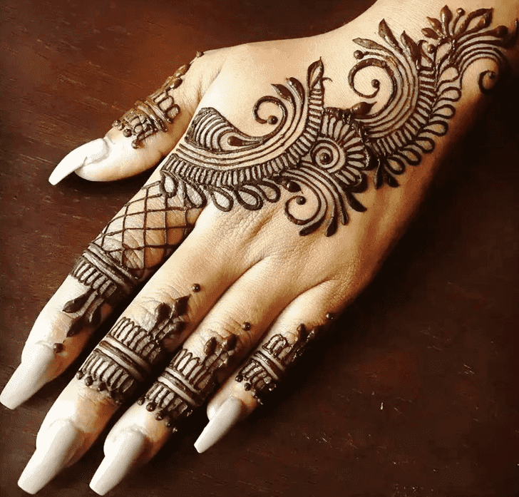 Stunning Simple Palm Henna Design