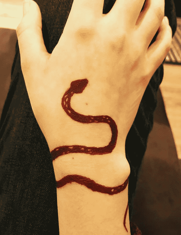 Excellent Snake Henna Design