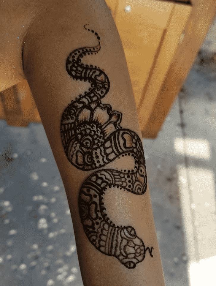Superb Snake Henna Design