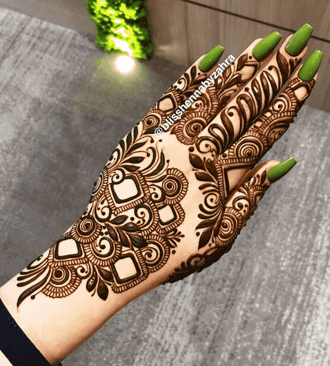 Fine South Indian Henna Design