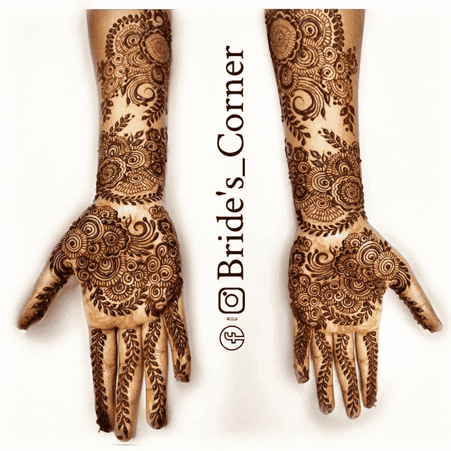 Ideal South Indian Henna Design