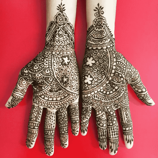 Pleasing South Indian Henna Design
