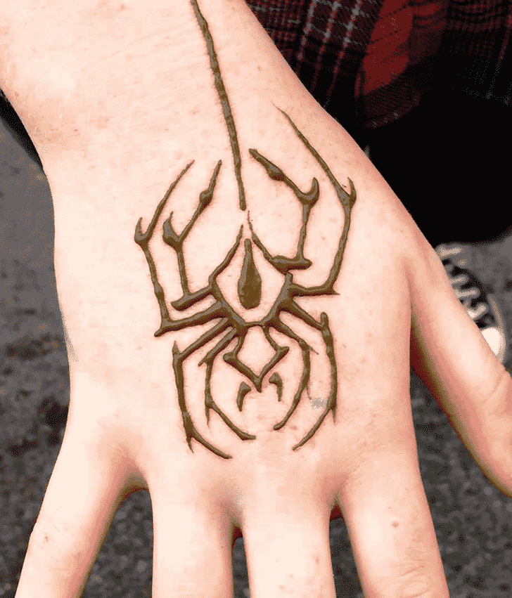 Classy Spider Henna design