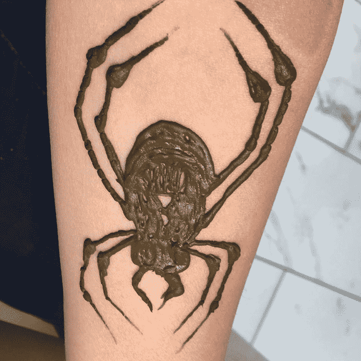 Resplendent Spider Henna design