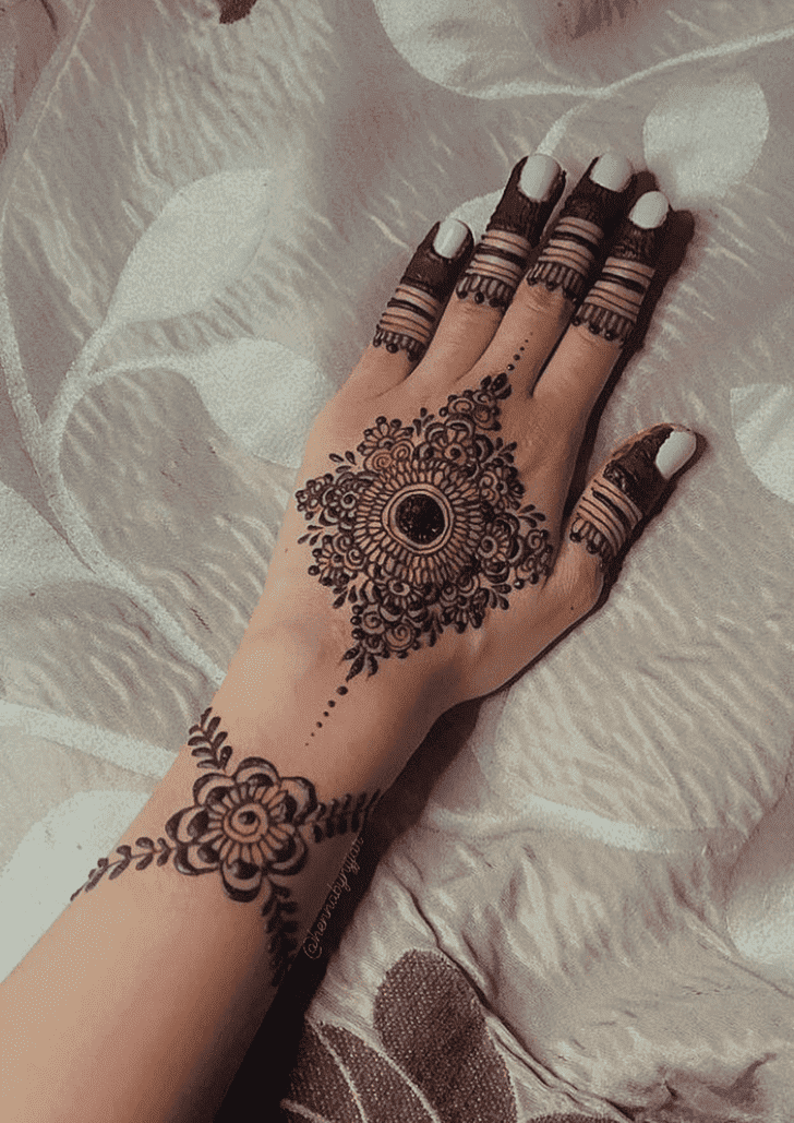 Charming Teej Henna Design on Both Hand