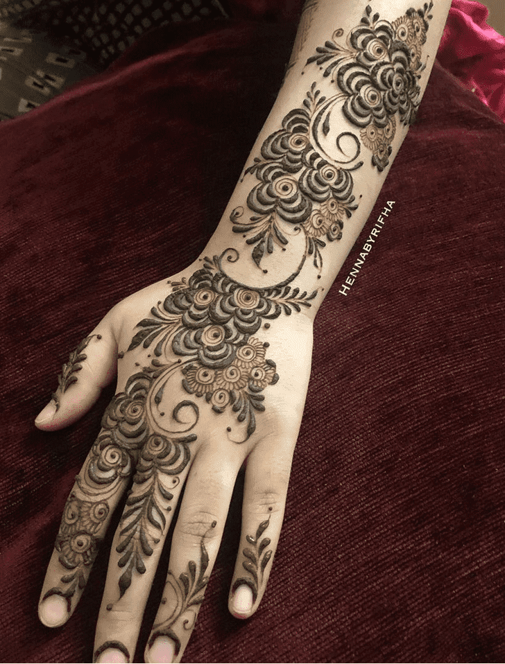 Divine Teej Henna Design on Both Hand
