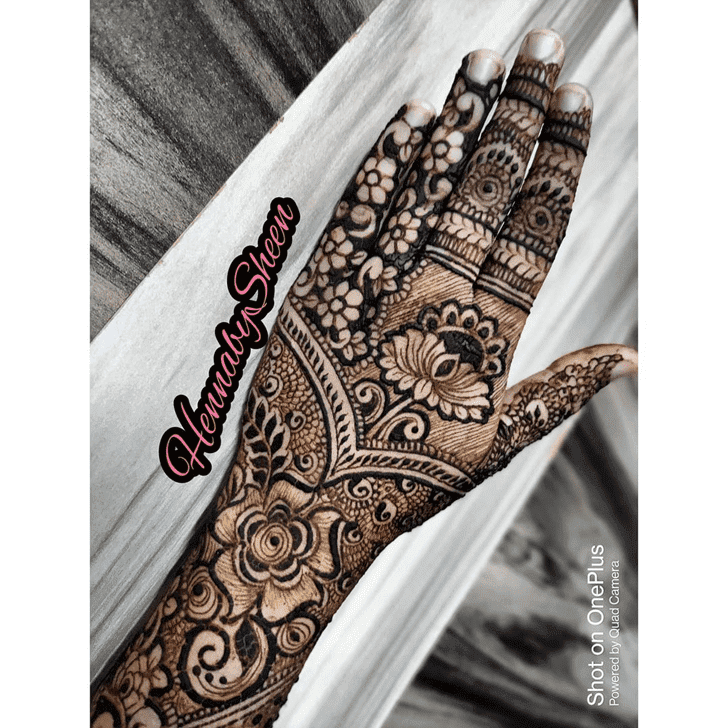 Graceful Teej Henna Design on Both Hand