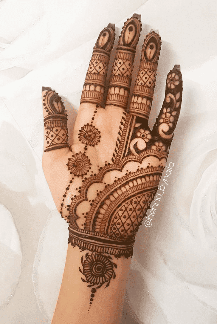 Handsome Teej Henna Design on Both Hand
