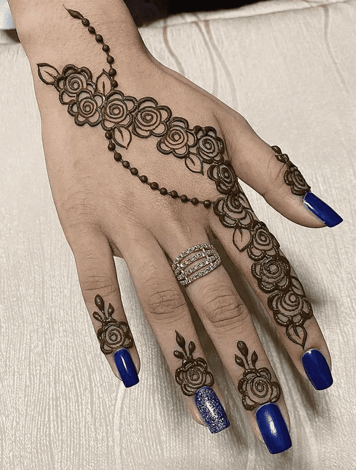 Lovely Teej Henna Design on Full Hand