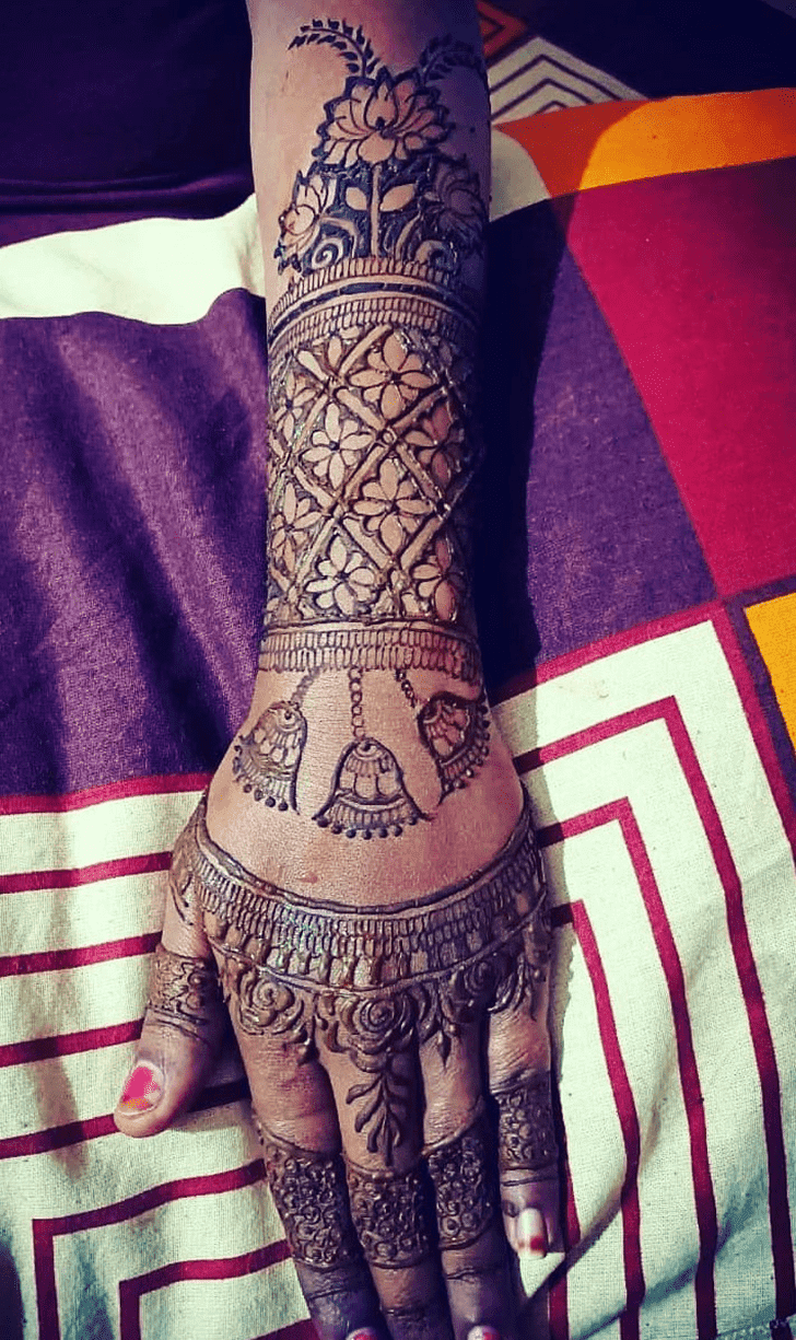 Magnificent Teej Henna Design on Full Hand