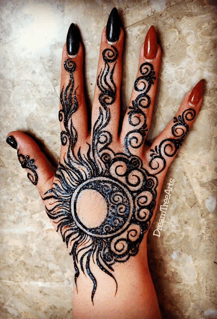 Nice Teej Henna Design on Both Hand