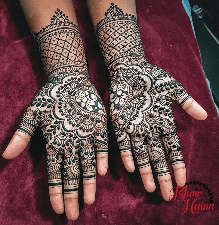Pulchritudinous Teej Henna Design on Both Hand