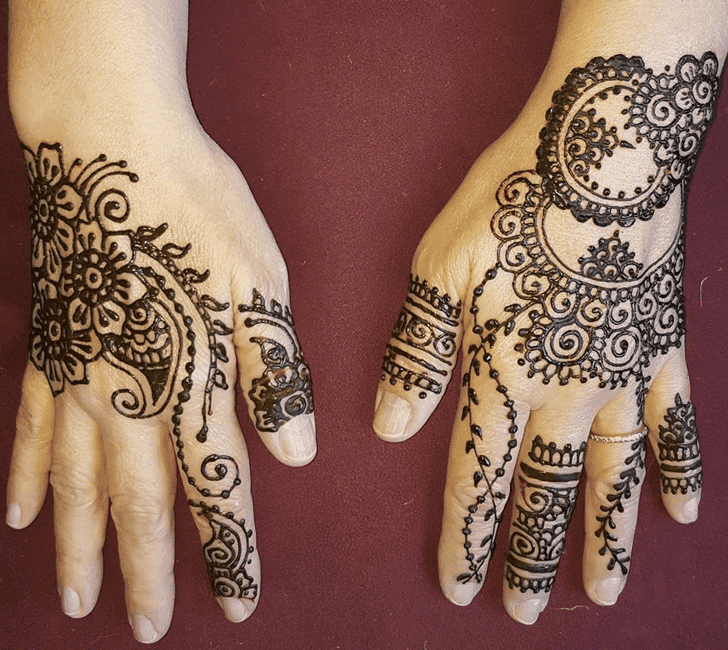 Sublime Teej Henna Design on Palm